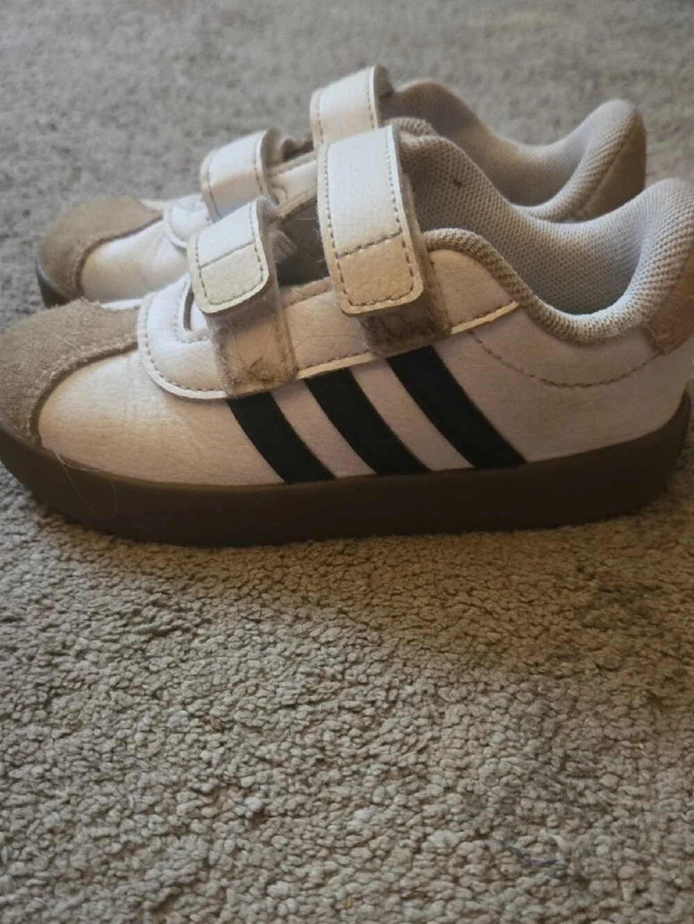 adidas Kids Beige Velcro Sneakers